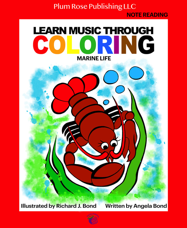 Color by Music Music Workbook - Learn Music Through Coloring Notes Reading: Marine Life