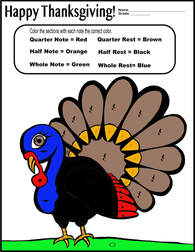 Picture of Color by Music Thanksgiving Turkey