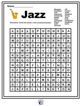 Picture of free jazz worksheet