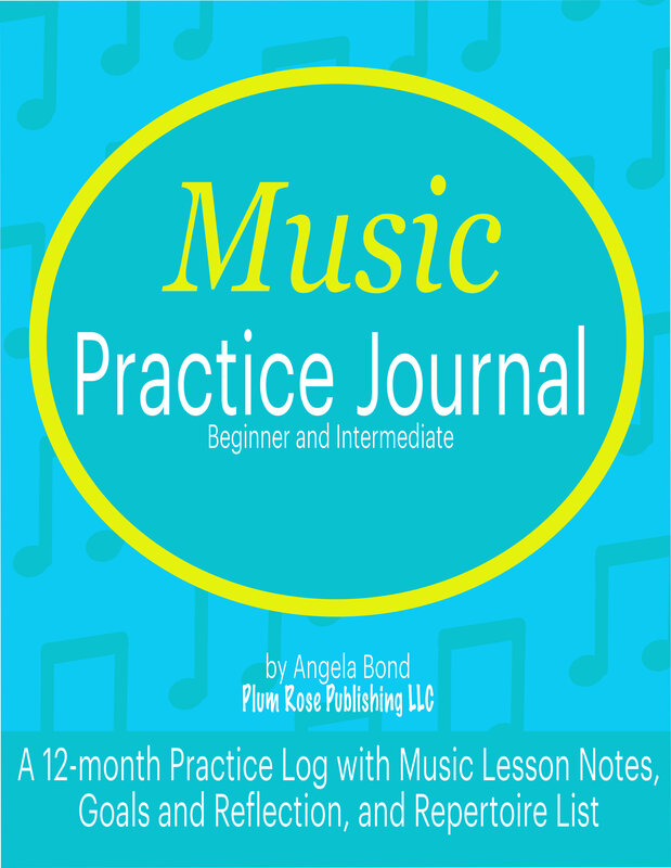 Picture of Music Practice Journal for Beginning and Intermediate with blue cover