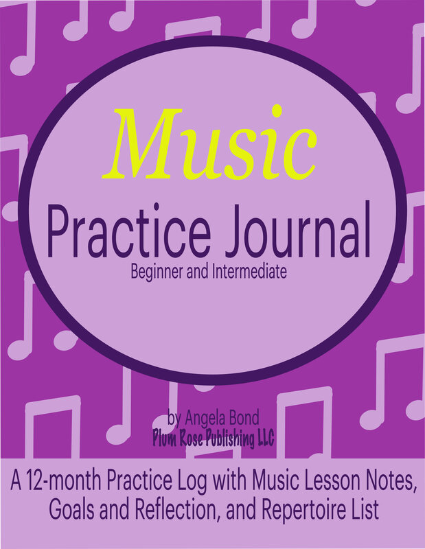 Picture of Music Practice Journal Beginner and Intermediate with purple cover