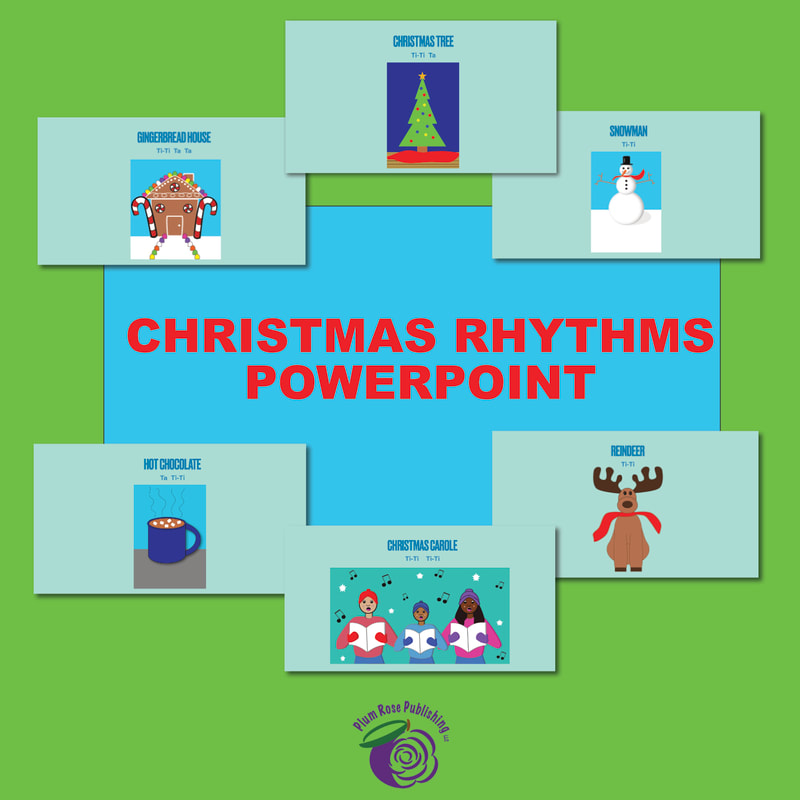 Picture of Christmas Rhythm Powerpoint  ta and Ti-Ti $2.99