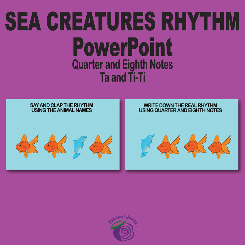 Picture of Sea Creature Rhythm Powerpoint ta and titi